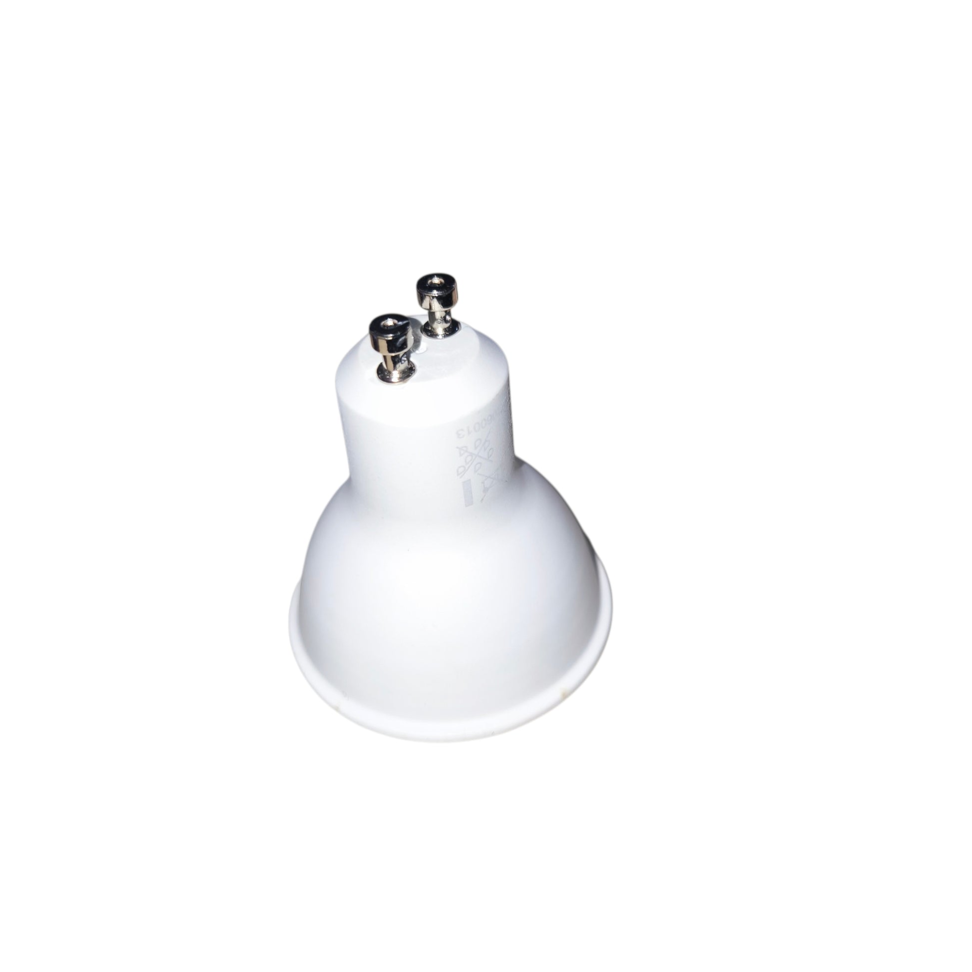 White light bulb on a white background
