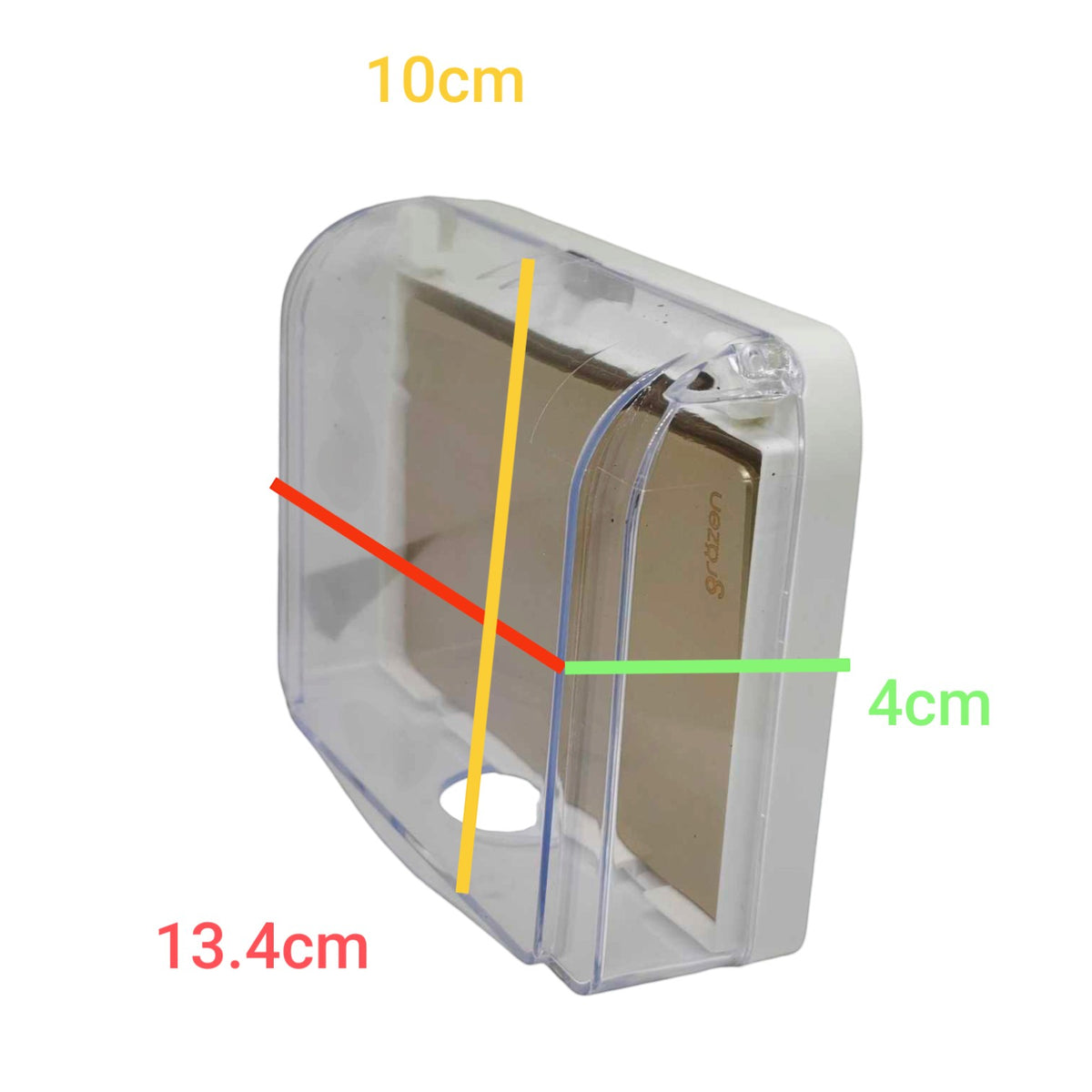 Grazen Weatherproof Cover with 1 Gang 3 Way Switch 16A 220V WC-019-W+GW-002