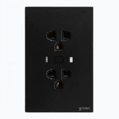Grazen_Duplex_GFCI_Outlet_20A_250V_6mA_sensitivity_11ms_response_time_Black