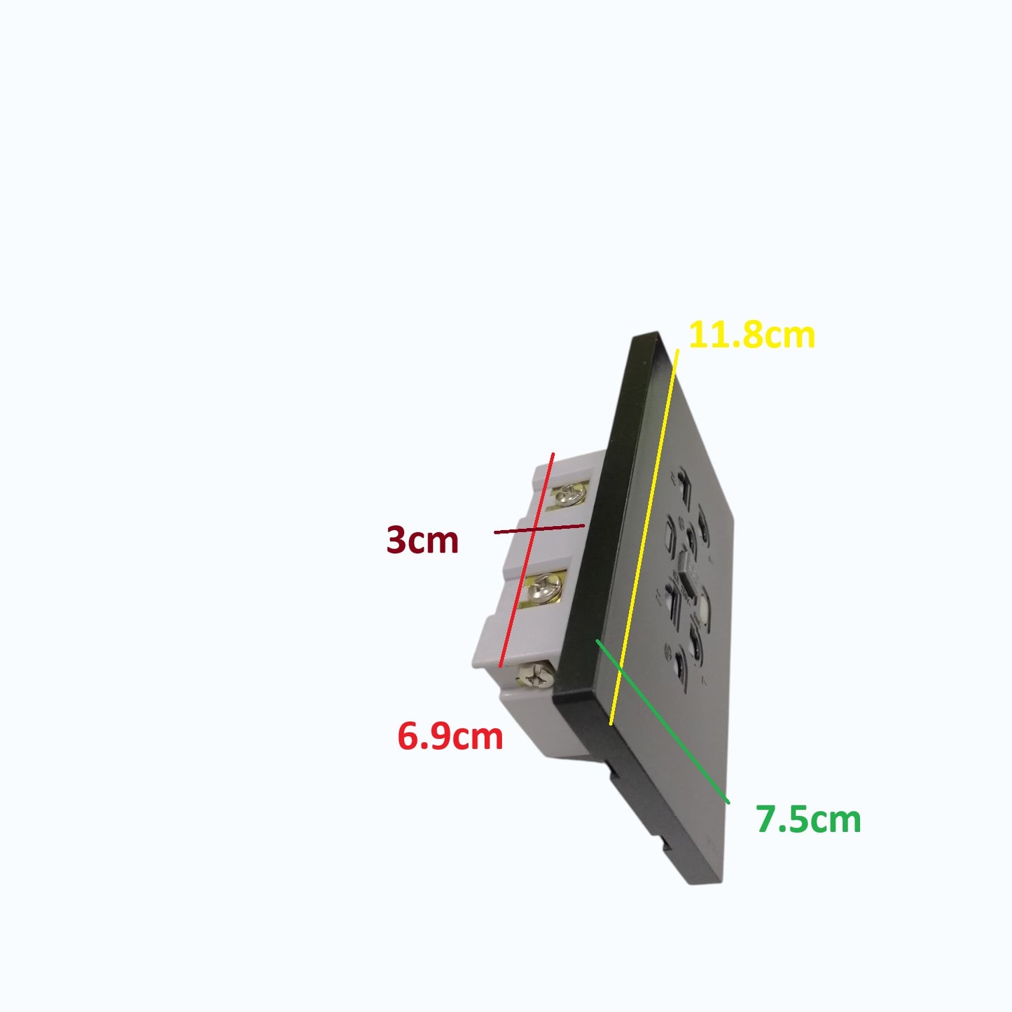 Grazen Duplex GFCI Outlet 20A 250V 6mA sensitivity 11ms response time
