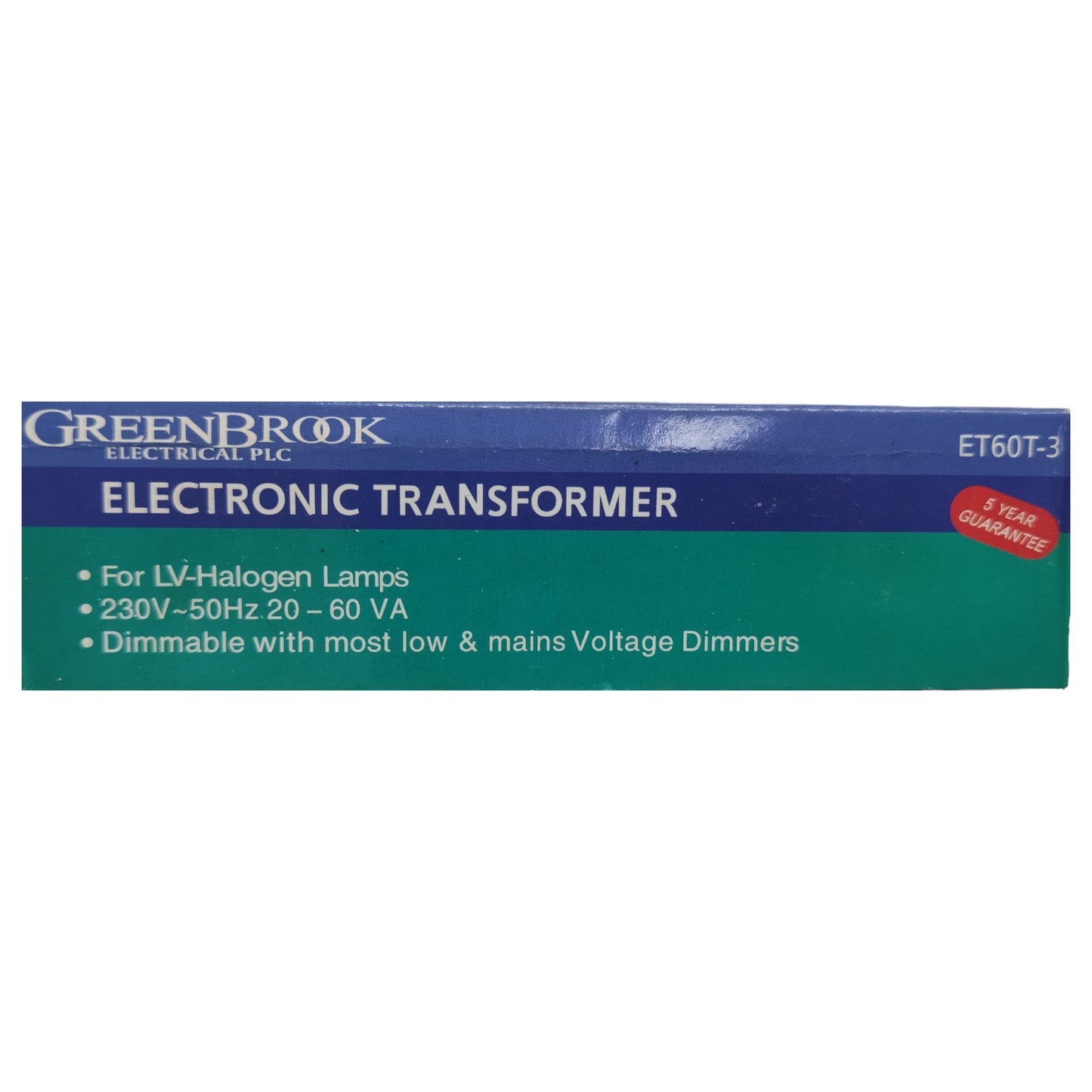 Green Brook 50W Electronic Transformer for Halogen Lamps, 60VA 50W 220V Halogen Transformer Dimmable Electx Electrical Supply