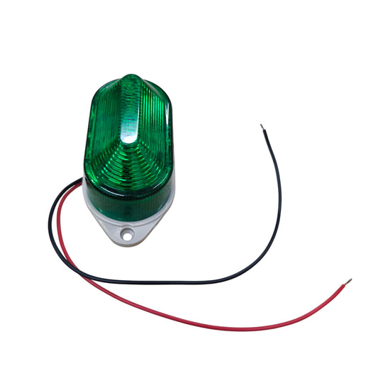 Green LED Warning Light with Siren 24V DC, Blinker Blinking LED Lamp Industrial Warning Design Strobe Light Function
