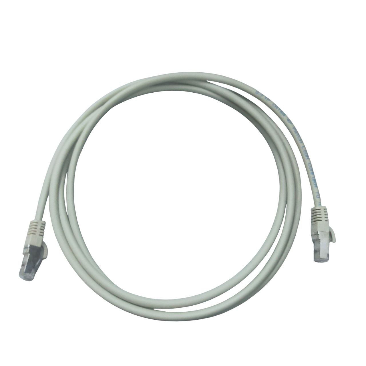 Grippes Cat 6 UTP Patch Cord Cable Metal Plug 24AWG 2 Meters Gray