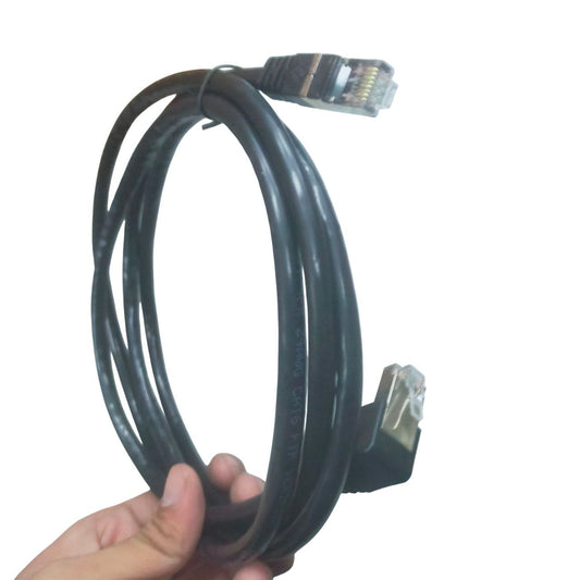 Grippes Cat 6 UTP Patch Cord Cable L Type 2 Meters Black