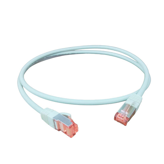 Grippes Cat 6 UTP Patch Cord Cable Metal Plug 24AWG White 1 Meter