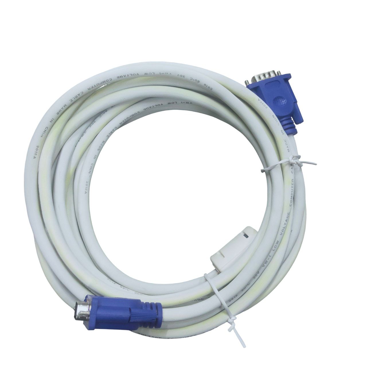 Grippes VGA Cable Male to Male Durable and Reliable 5 Meters White