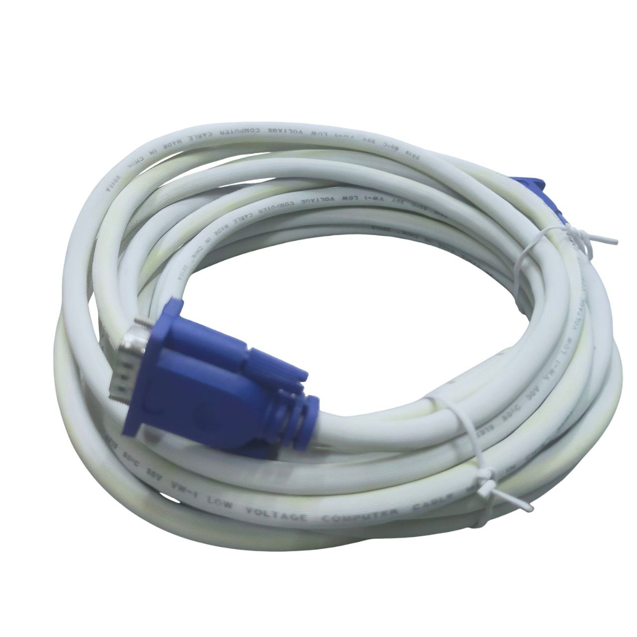 Grippes VGA Cable Male to Male Durable and Reliable 5 Meters White