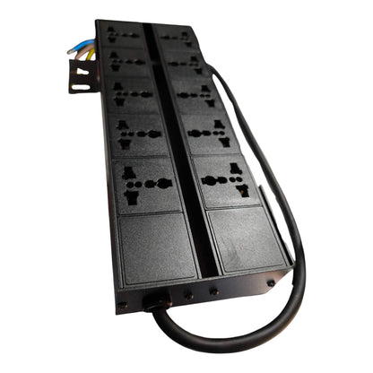 Grippes 10 Gang 10A 250V PDU Universal Outlet Type Power Distribution Unit 2500W