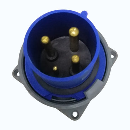 Grippes 125A 3P+E 220V-250V Industrial Male Plug Chassis Type , Industrial Panel-Mount Male Socket P67 Weatherproof