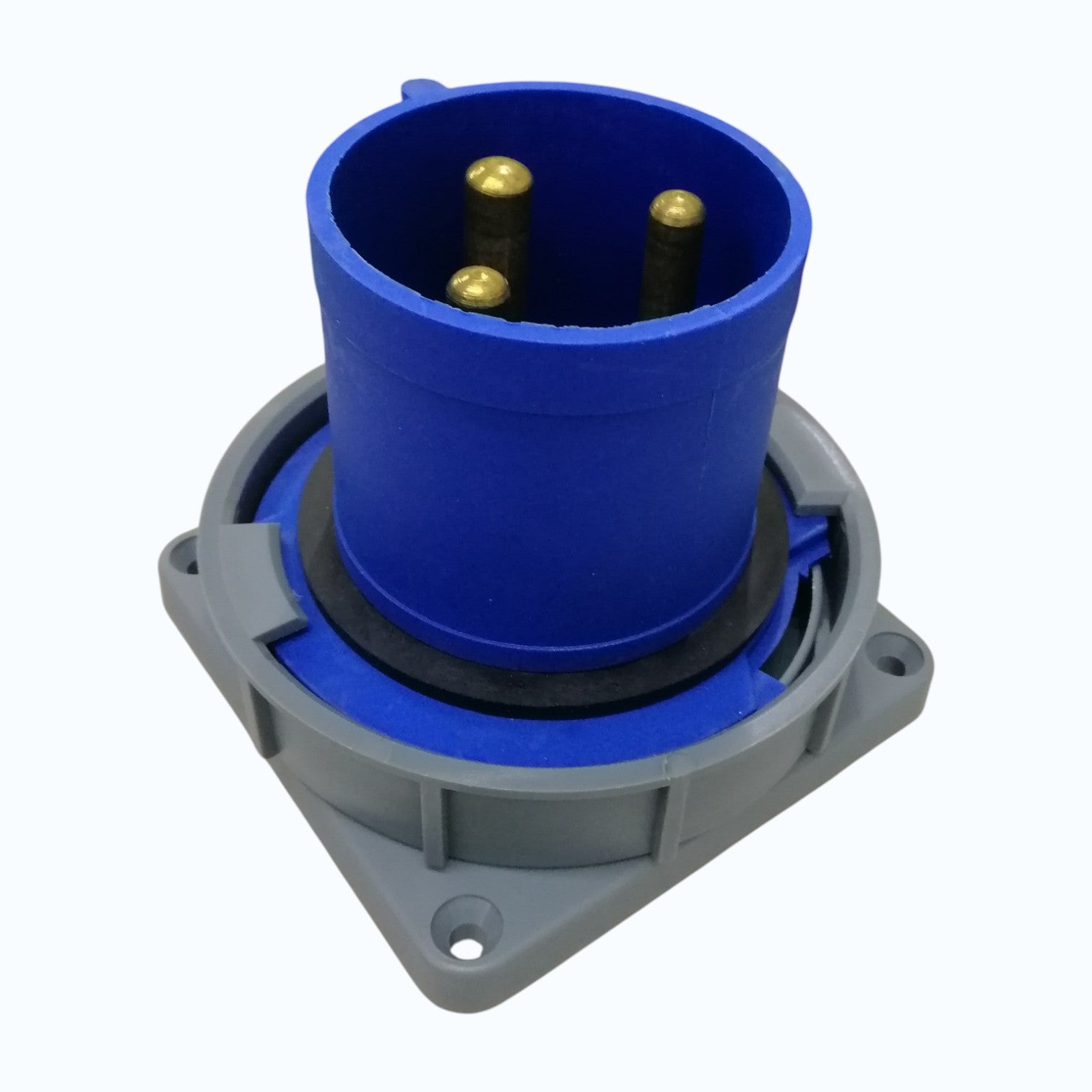 Grippes 125A 3P+E 220V-250V Industrial Male Plug Chassis Type , Industrial Panel-Mount Male Socket P67 Weatherproof
