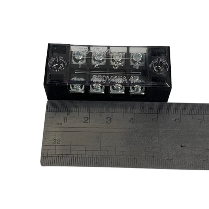 Grippes 15A 4 Pole Terminal Block 600V (4pcs)