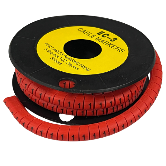 Grippes (1) Cable Marker Red 5.0mm to 7.2mm 350pcs