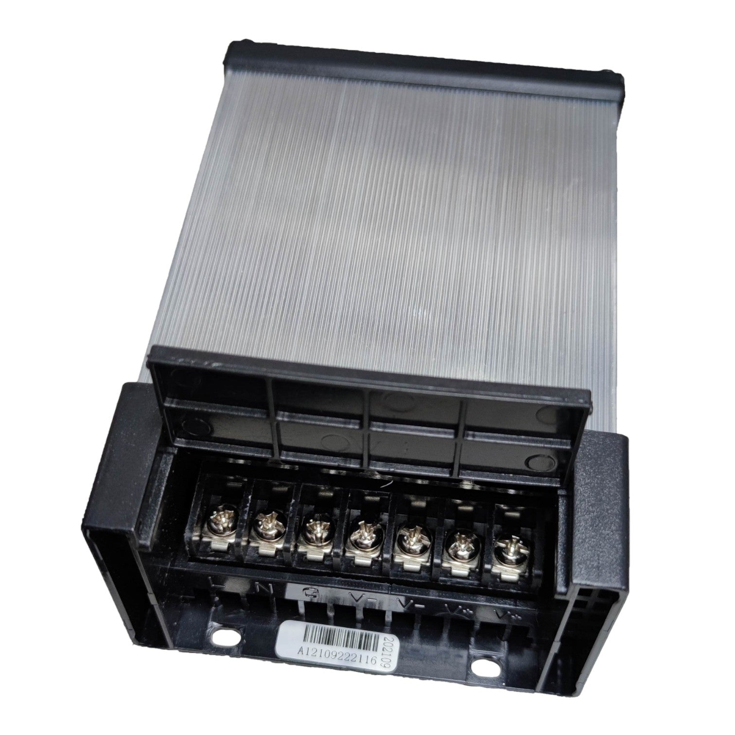 Electrical junction box with multiple terminals on a white background