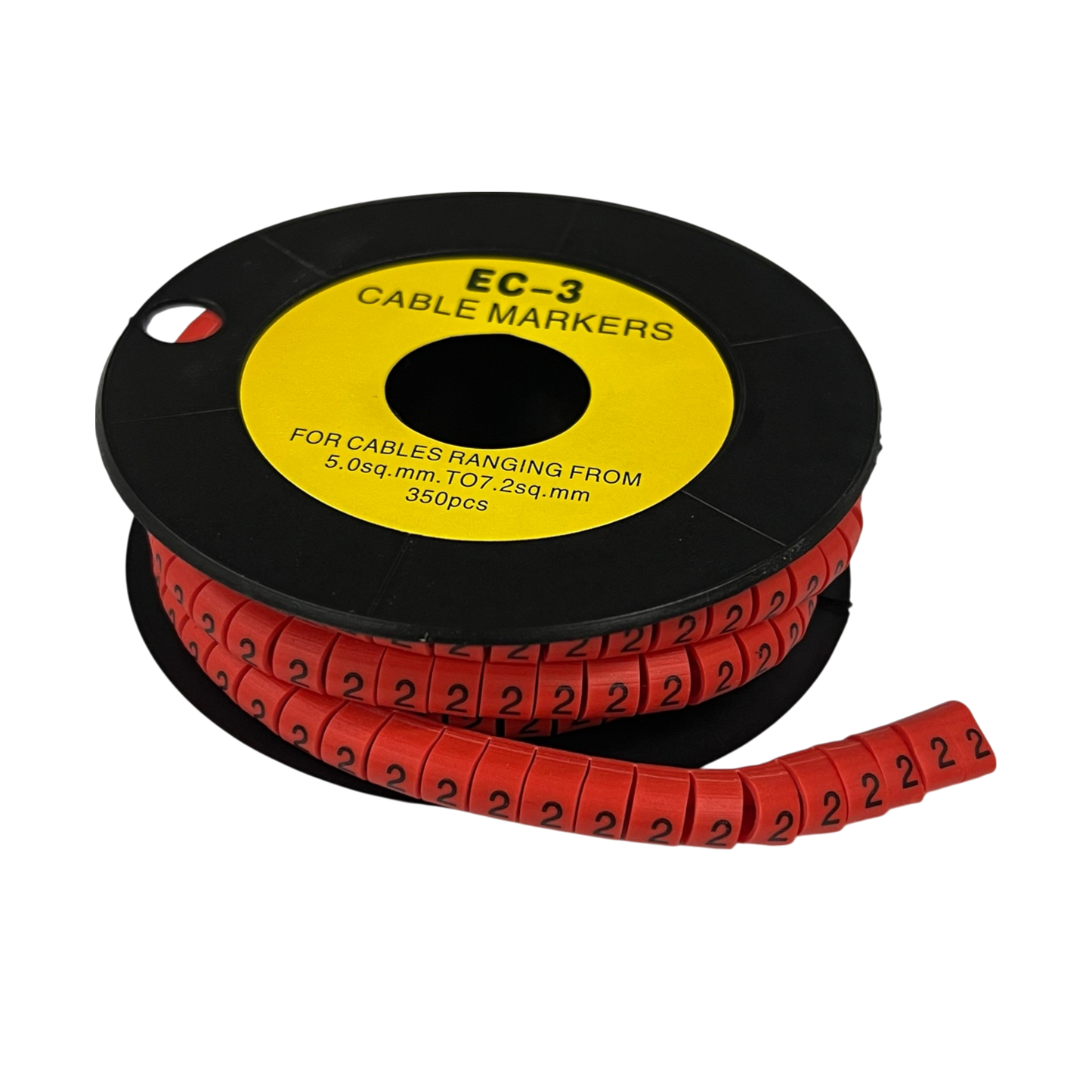 Grippes (2) Cable Marker Red 5.0mm to 7.2mm 350pcs EC-3R(2)