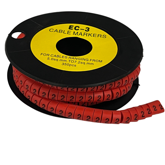Grippes (2) Cable Marker Red 5.0mm to 7.2mm 350pcs