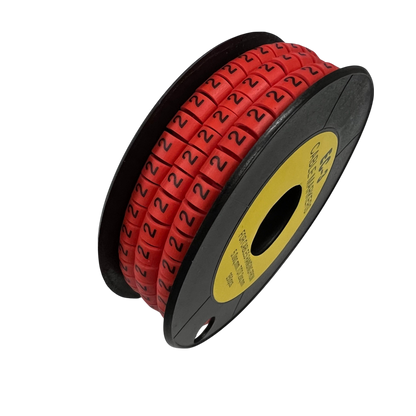 Grippes (2) Cable Marker Red 5.0mm to 7.2mm 350pcs EC-3R(2)