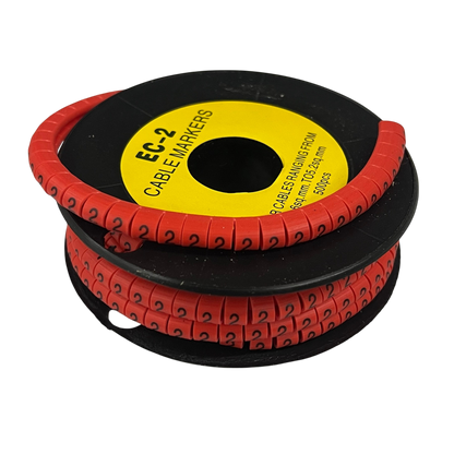 Grippes (2) Cable Marker 3.6mm to 5.2mm 500pcs per Roll Red