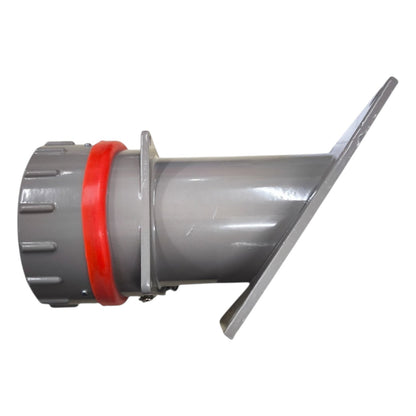 Mechanical component with a red band on a white background