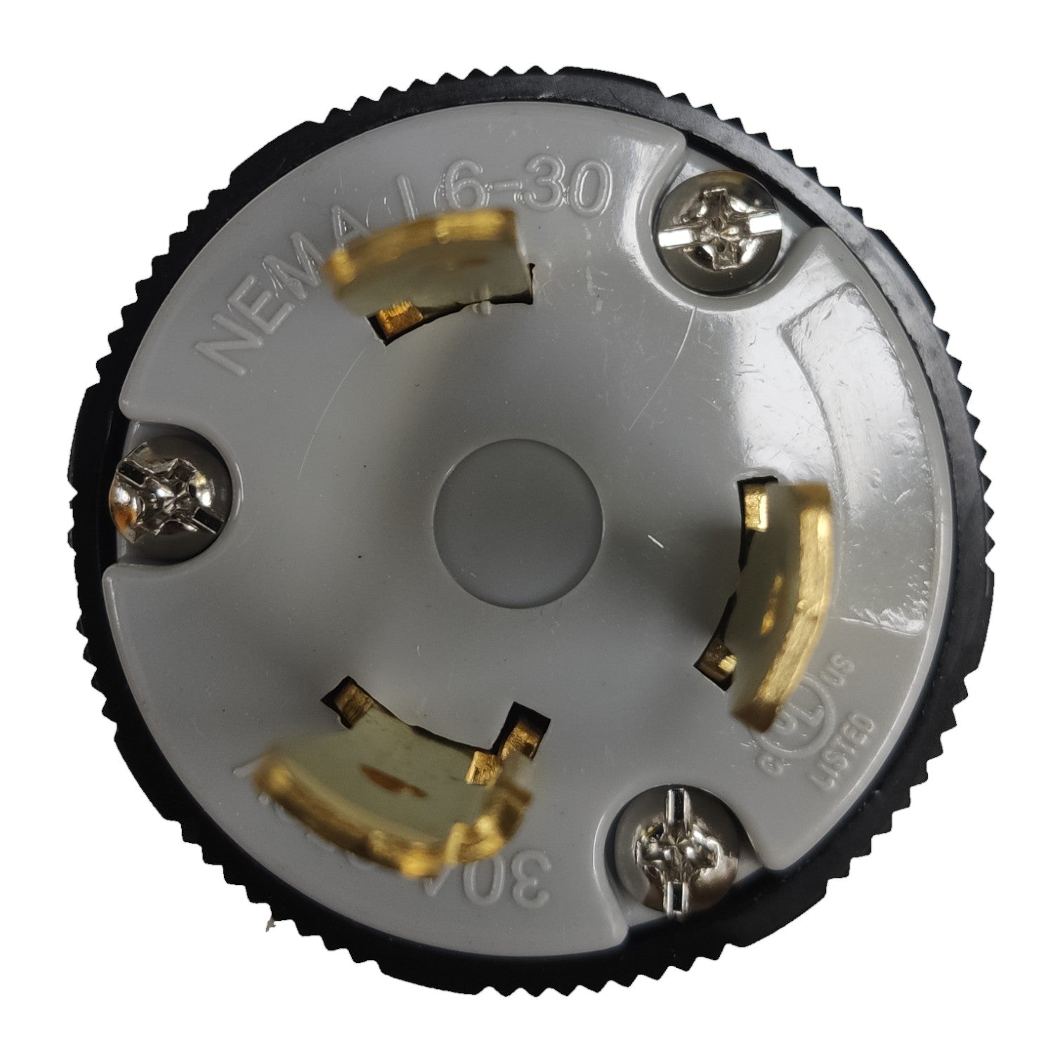 Electrical plug with visible branding on a white background Grippes 30A Twist Lock Plug 2P+E (3P) 250V NEMA L6 BL630P Twistlock Plug Electx Electrical Supply