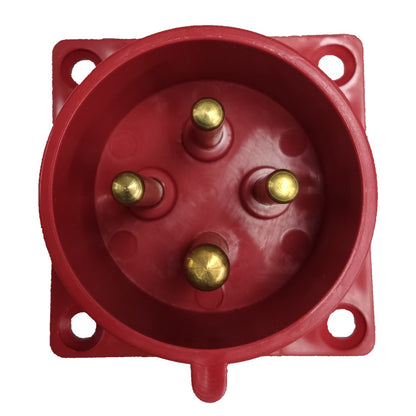 Grippes 32A 3P+E Industrial Plug 6h 380-415V ( 4 Pins) Chassis Type IEC309-2 # 624 Electx Electrical Supply