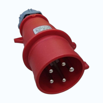 Grippes 32A 3P+N+E 220V-415V Industrial Plug,Industrial Coupler Male Connector IP44 Weatherproof