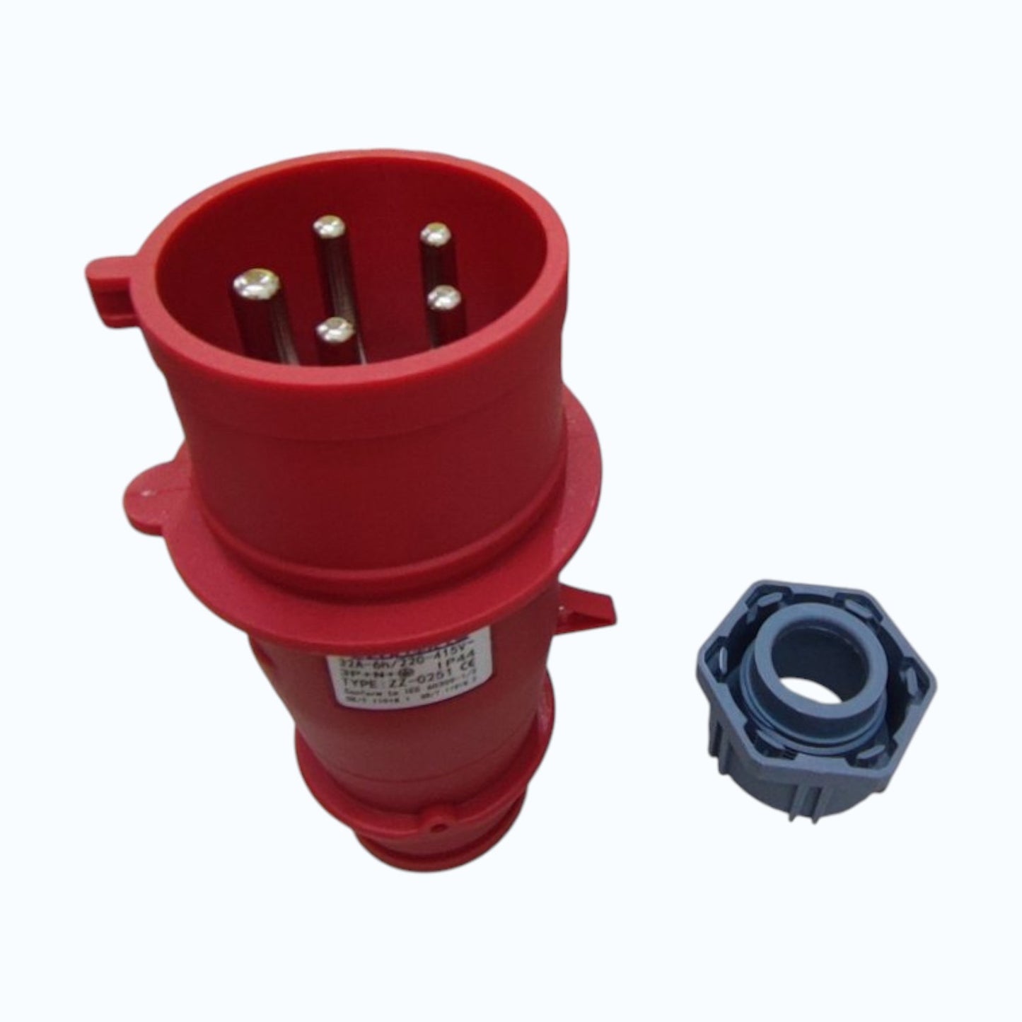 Grippes 32A 3P+N+E 220V-415V Industrial Plug,Industrial Coupler Male Connector IP44 Weatherproof