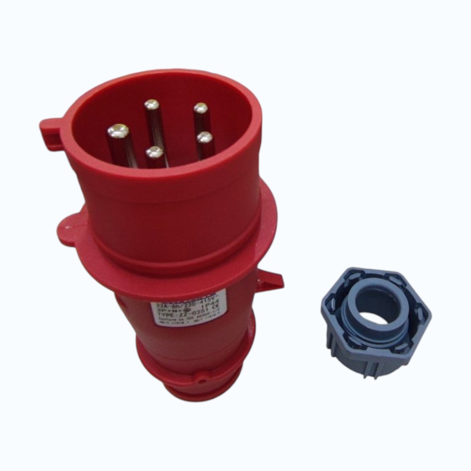 Grippes 32A 3P+N+E 220V-415V Industrial Plug,Industrial Coupler Male Connector IP44 Weatherproof
