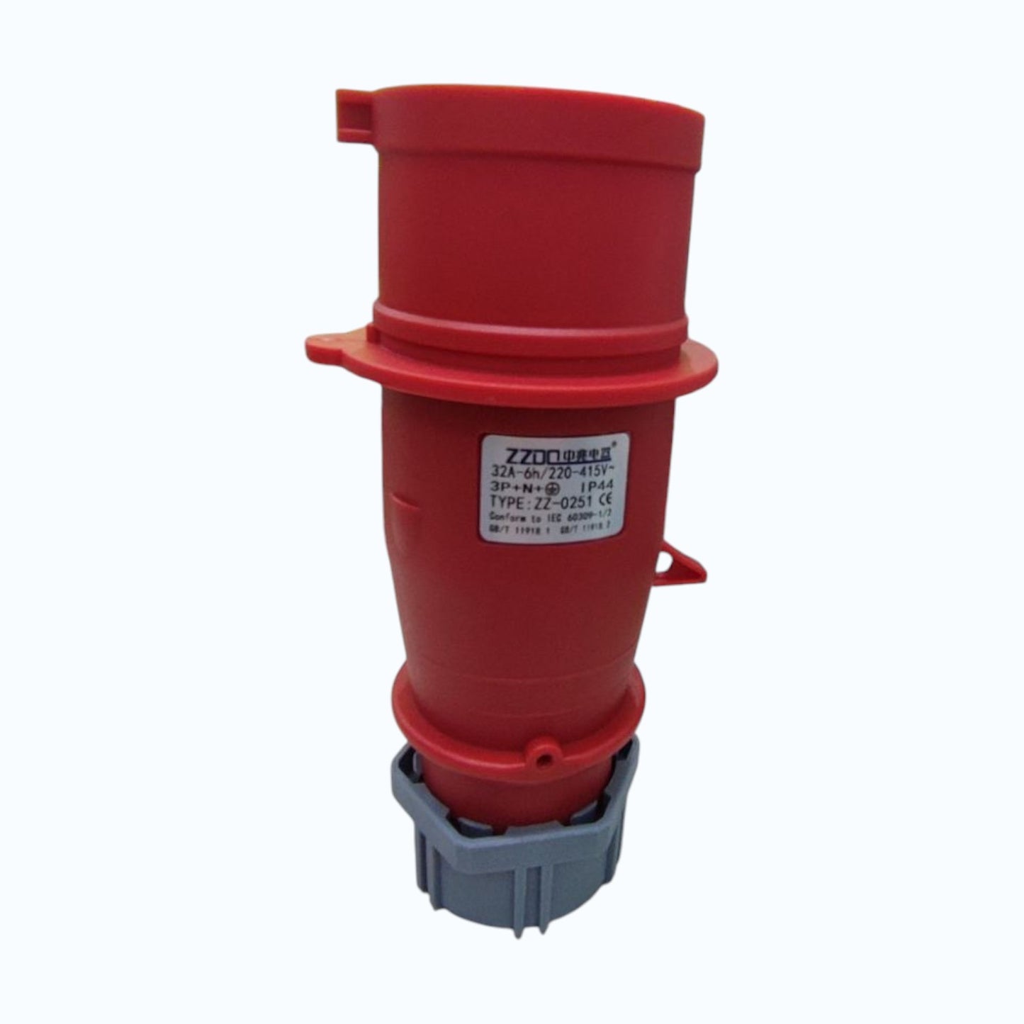 Grippes 32A 3P+N+E 220V-415V Industrial Plug,Industrial Coupler Male Connector IP44 Weatherproof