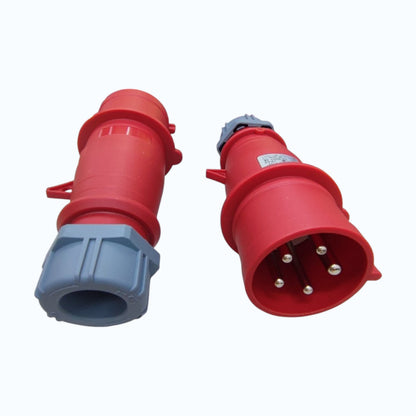 Grippes 32A 3P+N+E 220V-415V Industrial Plug,Industrial Coupler Male Connector IP44 Weatherproof