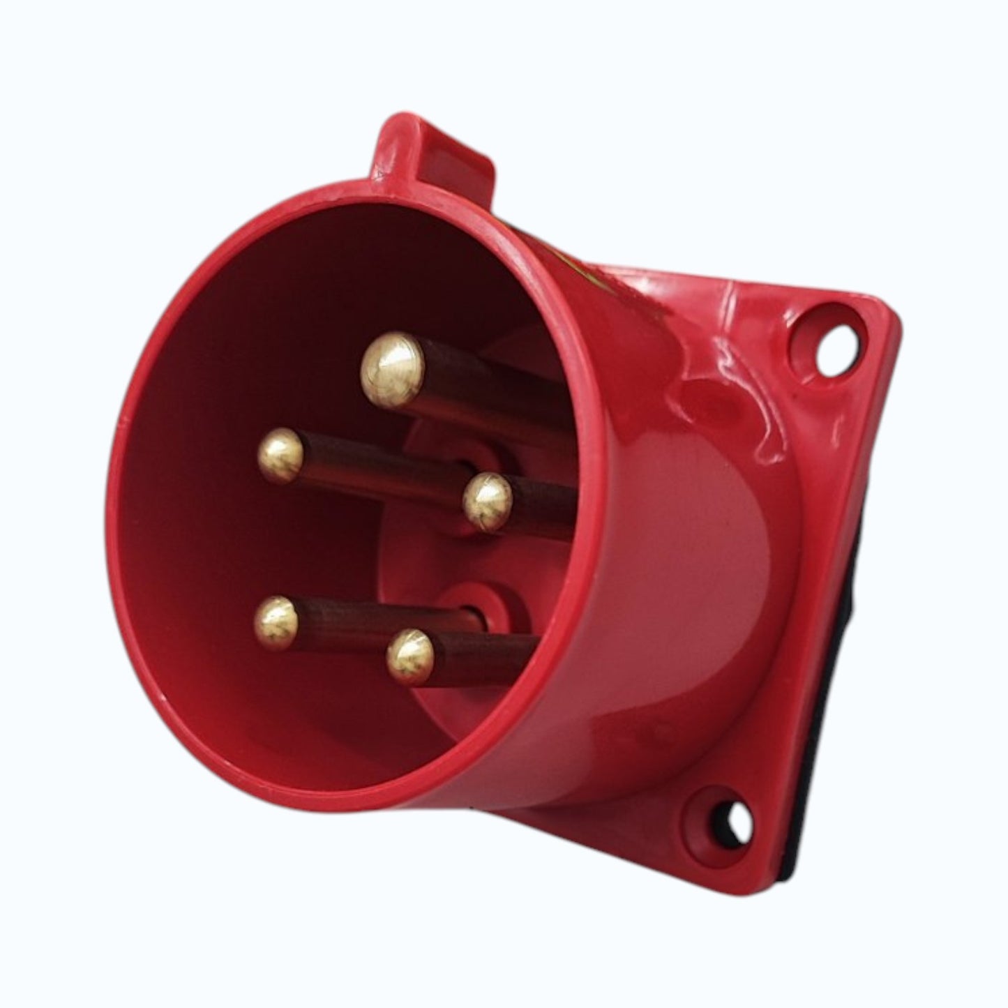 Grippes 32A 3P+N+E 220V-415V Industrial Male Plug Chassis Type , Industrial Panel-Mount Male Socket P65 Weatherproof