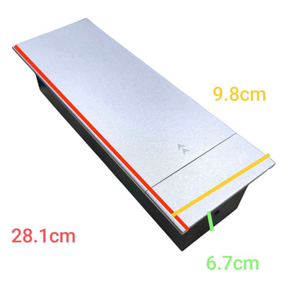Grippes Desk Top Mounting Conference Sliding Cover Silver with 2 Port USB Charging 5V 2A with Universal Outlet 10A 250V Outlets HG-204