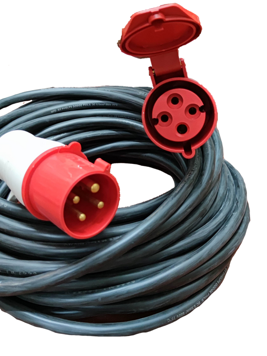 Grippes & Phelps Dodge 3 phase 4 pin power connector with durable cable for electrical circuitry and parts
