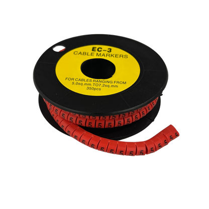 Grippes (5) Cable Marker Red 5.0mm to 7.2mm 350pcs