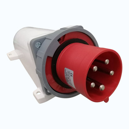 Grippes 63A 3P+N+E 220V-415V Industrial Male Plug Wall Type , Industrial Surface-Mount Male Socket IP67 Weatherproof