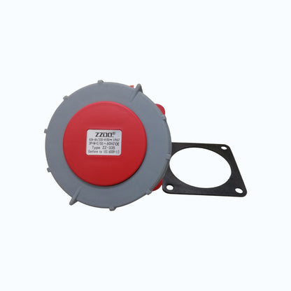 Grippes 63A 3P+N+E 250V-415V Industrial Outlet Chassis type , Industrial Panel-Mount Socket IP47 Weatherproof