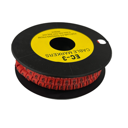 Grippes (6) Cable Marker Red 5.0mm to 7.2mm 350pcs