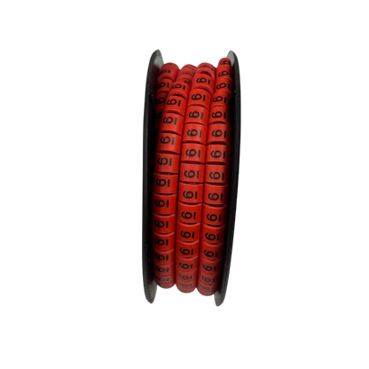Grippes (6) Cable Marker Red 5.0mm to 7.2mm 350pcs