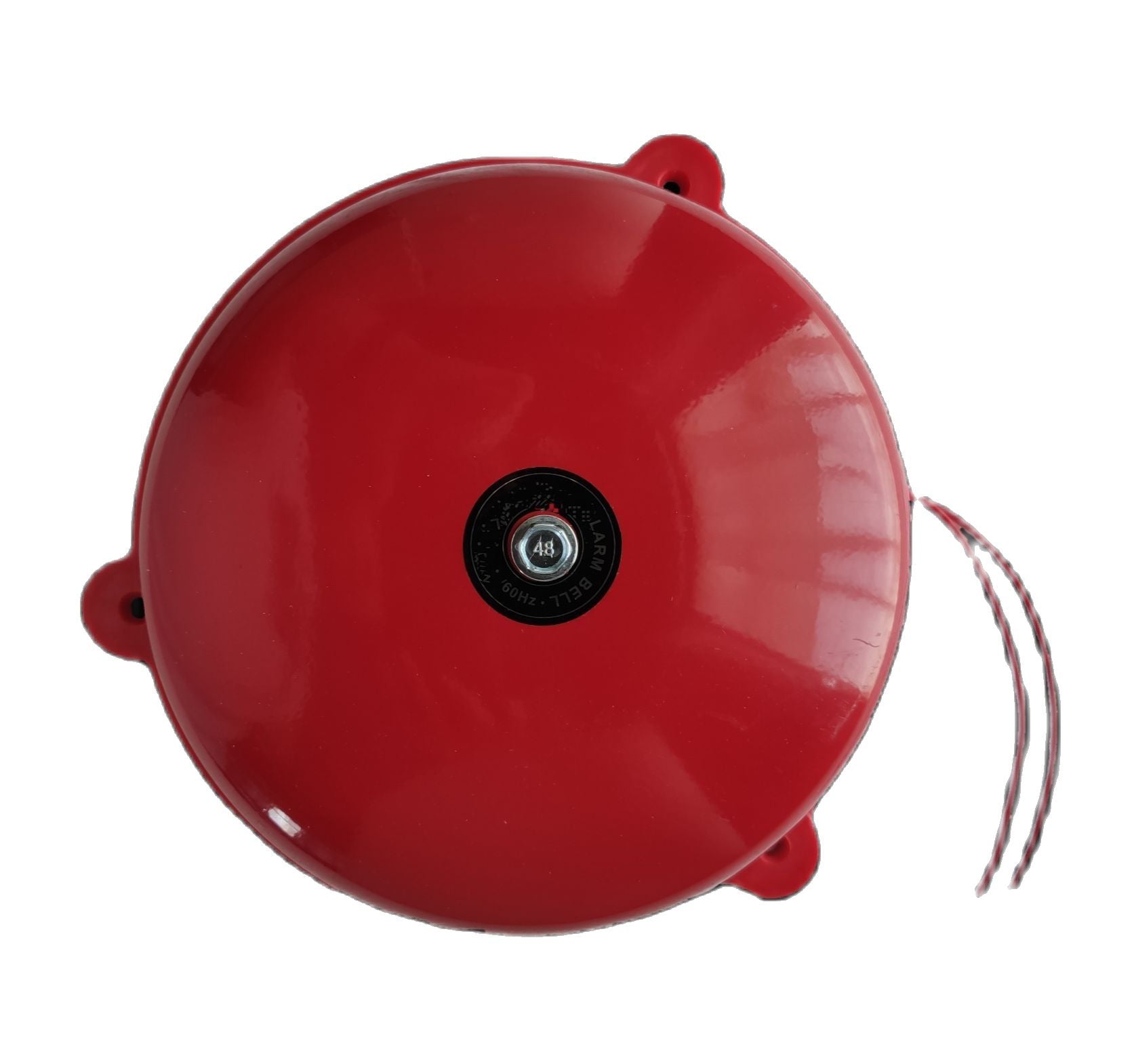 Grippes 6 Inches Round Bell 24V 150mm red fire alarm bell with mounting tabs and wiring for fire systems