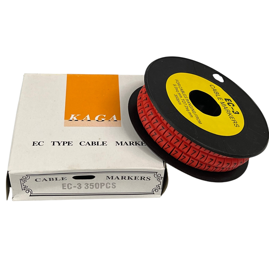Grippes (7) Cable Marker Red 5.0mm to 7.2mm 350pcs