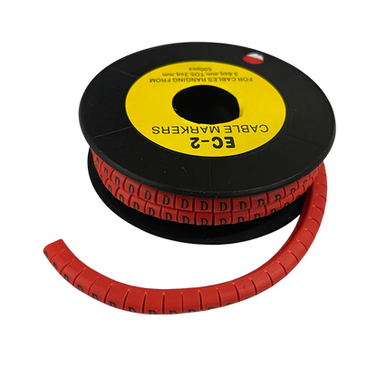 Grippes (D) Cable Marker 3.6mm to 5.2mm 500pcs per Roll Red