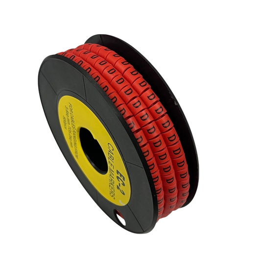 Grippes (D) Cable Marker 3.6mm to 5.2mm 500pcs per Roll Red