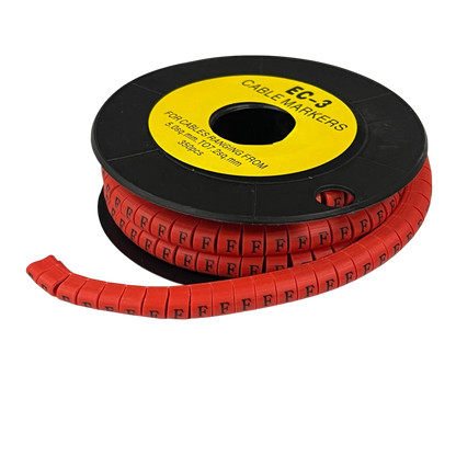 Grippes (F) Cable Marker Red 5.0mm to 7.2mm 350pcs
