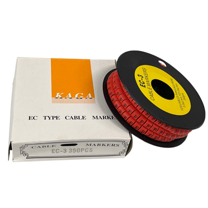 Grippes (F) Cable Marker Red 5.0mm to 7.2mm 350pcs