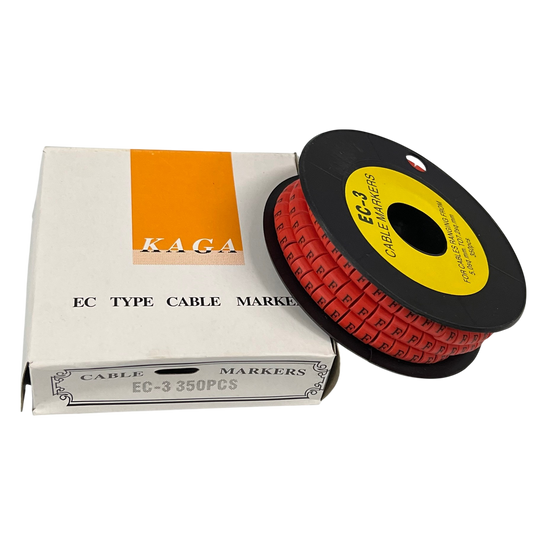 Grippes (F) Cable Marker Red 5.0mm to 7.2mm 350pcs