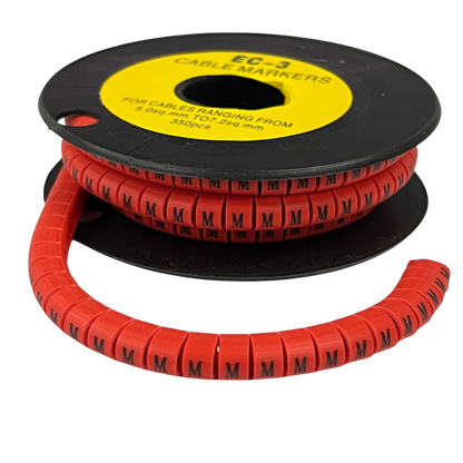 Grippes (M) Cable Marker Red 5.0mm to 7.2mm 350pcs