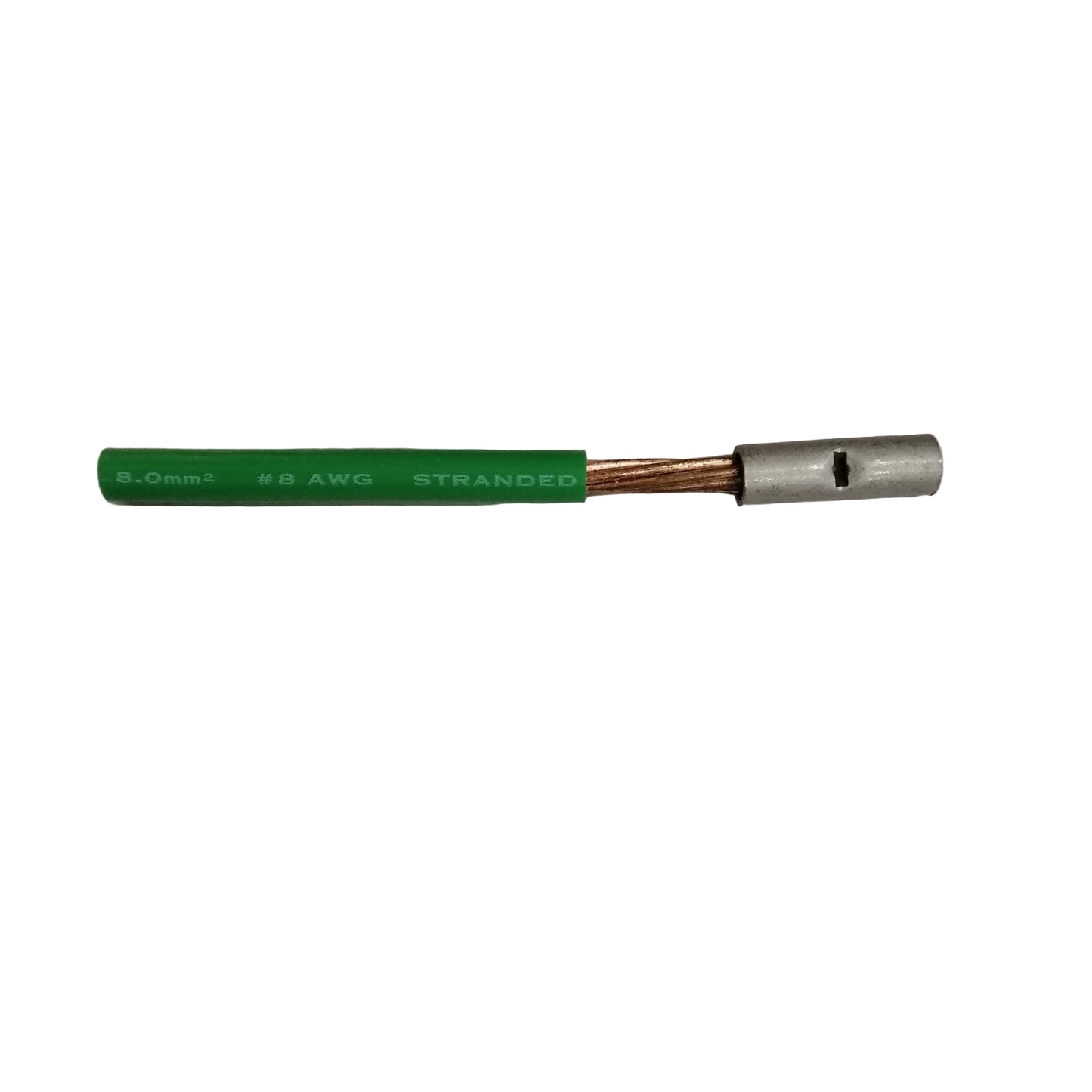 Grippes Non-Insulated Butt Connector for AWG Size 8.0mm B-8 with wire