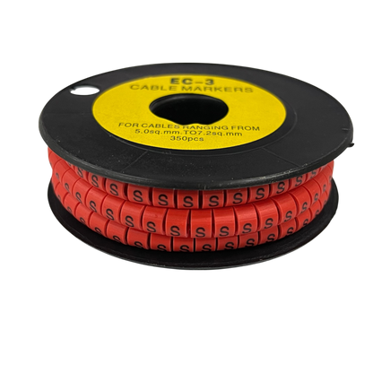 Grippes (S) Cable Marker Red 5.0mm to 7.2mm 350pcs