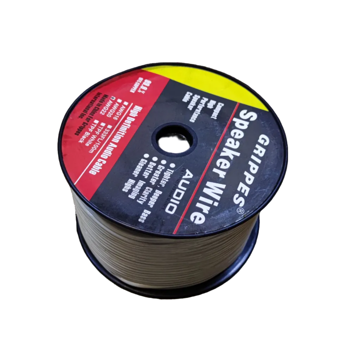 Grippes 22 awg speaker wire 100 meters spool for audio installations and home theater setups