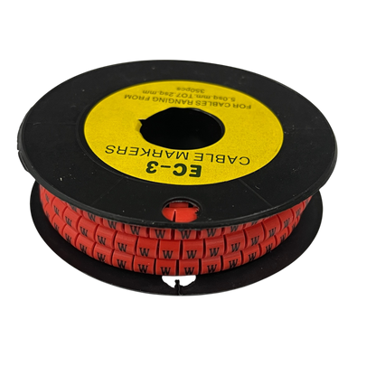 Grippes (W) Cable Marker Red 5.0mm to 7.2mm 350pcs