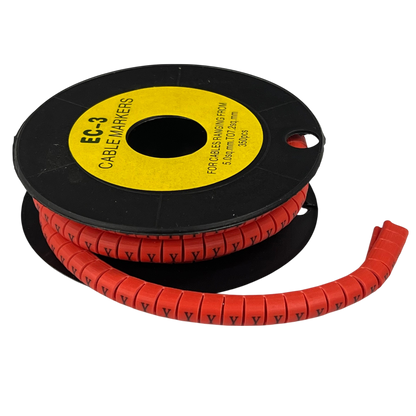 Grippes (Y) Cable Marker Red 5.0mm to 7.2mm 350pcs